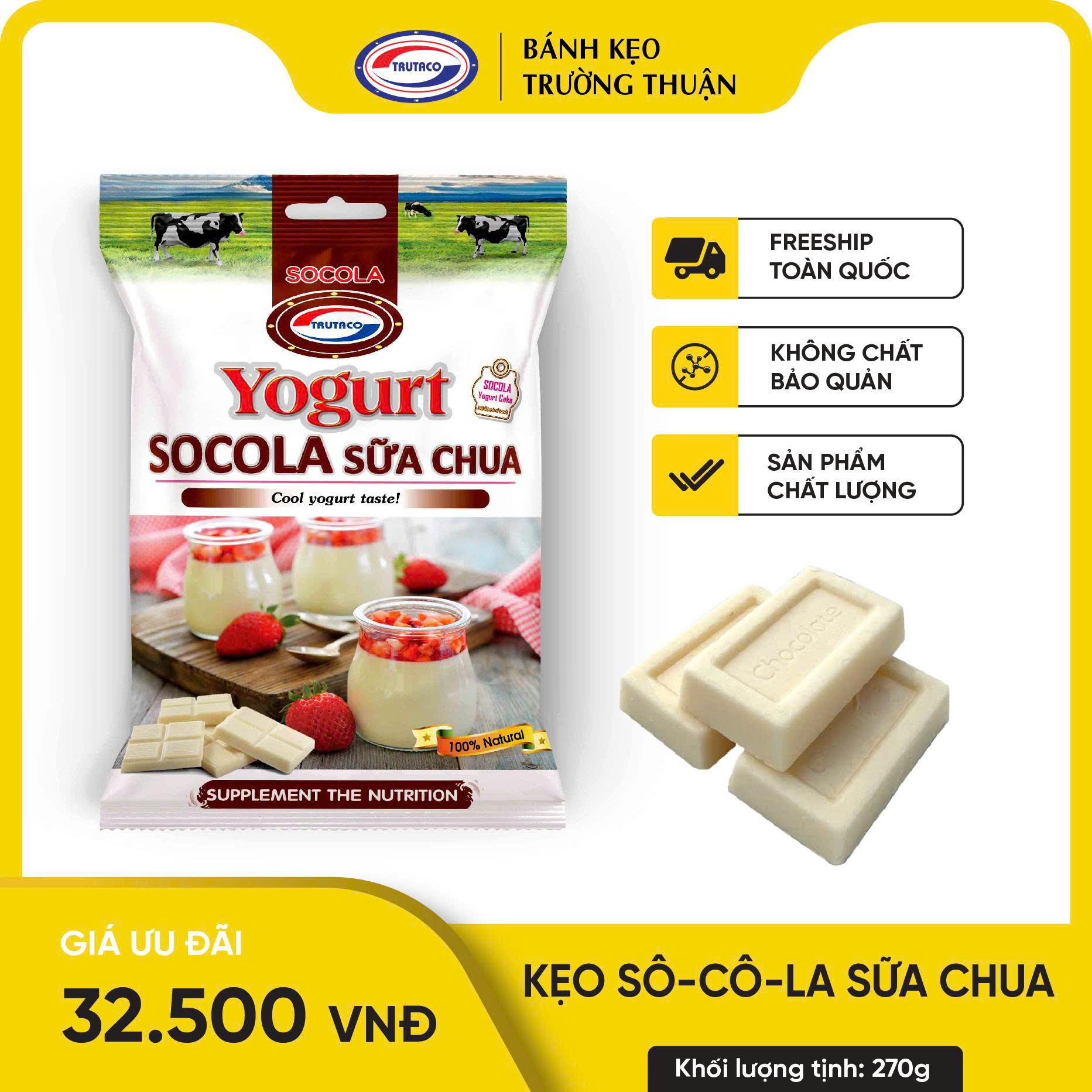 Kẹo Socola Sữa chua - 270g