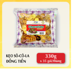 Kẹo Socola đồng tiền (330g x 35 gói/thùng)
