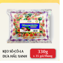 Kẹo Socola dưa hấu xanh (330g x 35 gói/thùng)