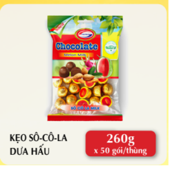 Kẹo Socola dưa hấu xanh (260g x 50 gói/thùng)