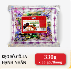 Kẹo Socola hạnh nhân (330g x 35 gói/thùng)