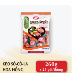 Kẹo Socola hoa hồng (260g x 25 gói/thùng)