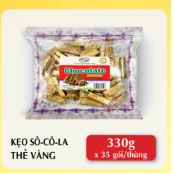 Kẹo Socola thẻ vàng (330g x 35 gói/thùng)