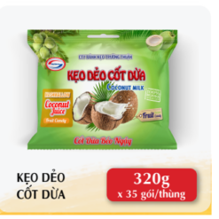keo Dẻo cốt dừa ( 320g x 35 gói/thùng)